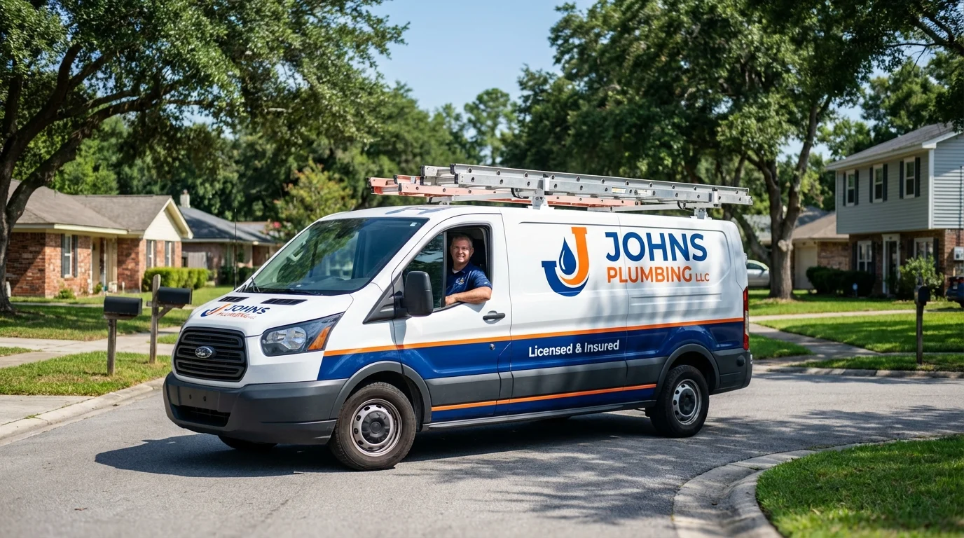 Johns Plumbing LLC service van in Weber City, VA